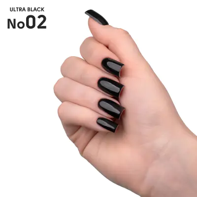 Гель-лак 02 Ultra Black Shelly 12 мл