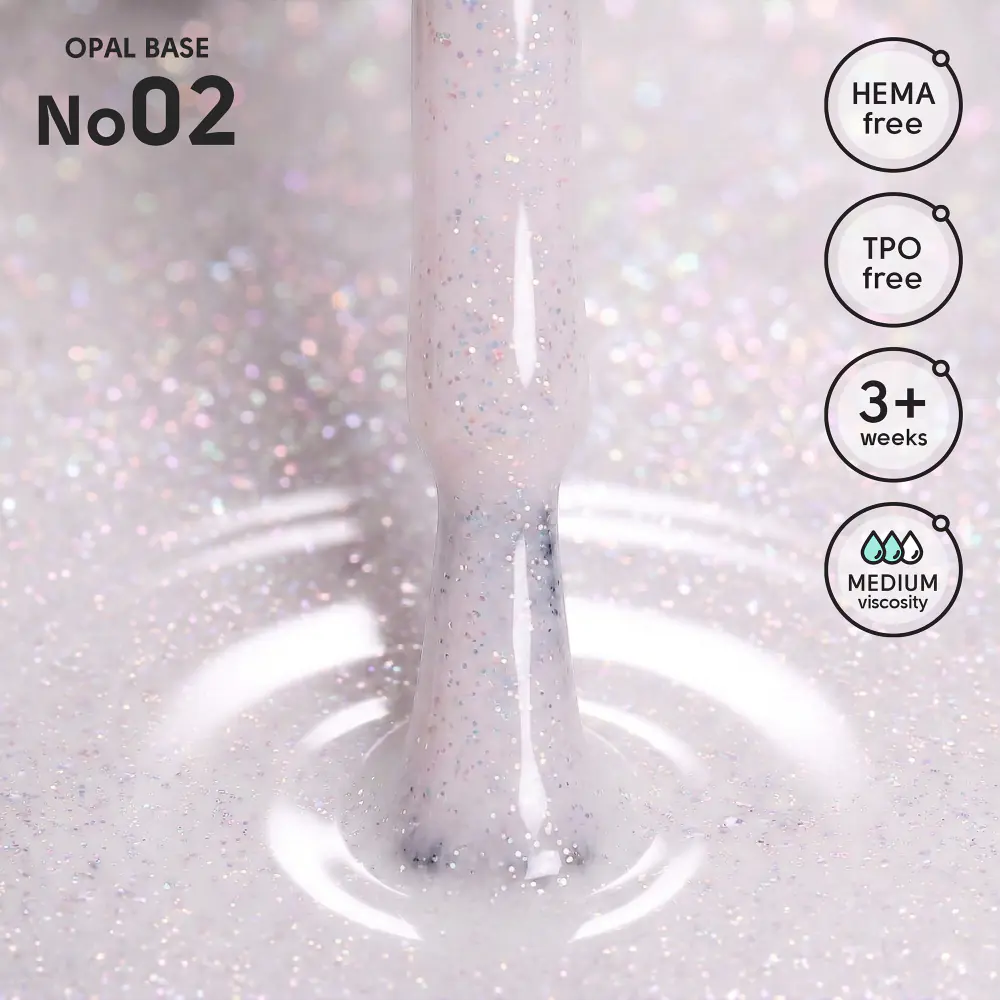 Камуфлююча база з шимером 02 Opal Base Shelly 12 мл