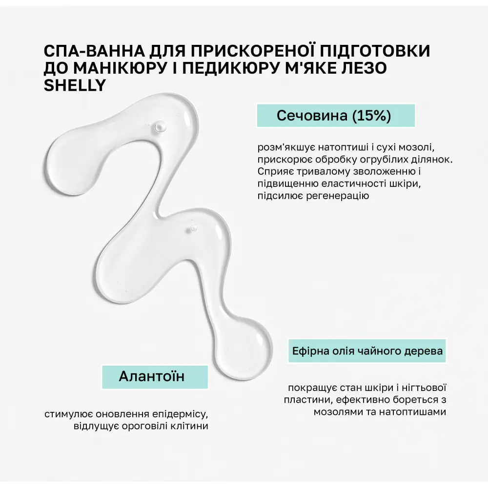 Спа-ванна для прискореної підготовки до манікюру і педикюру М'яке лезо Shelly 500 мл