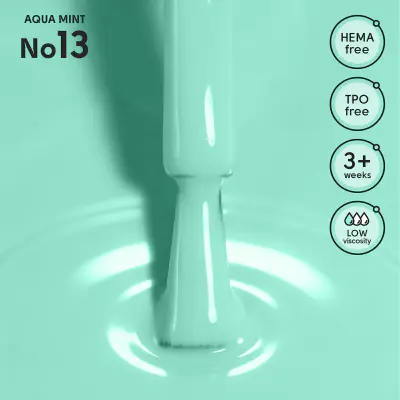 Гель-лак 13 Aqua Mint Shelly 12 мл