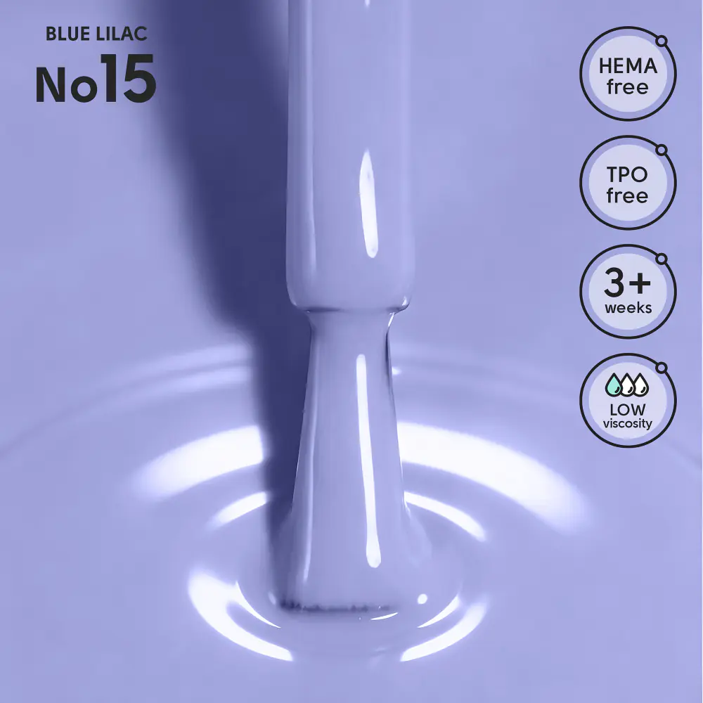 Гель-лак 15 Blue Lilac Shelly 12 мл
