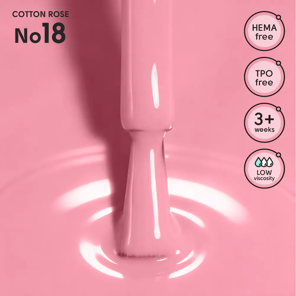 Гель-лак 18 Cotton Rose Shelly 12 мл