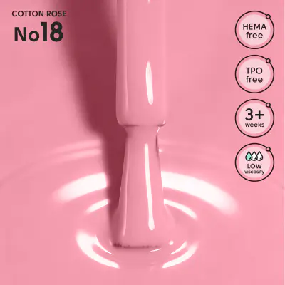 Гель-лак 18 Cotton Rose Shelly 12 мл