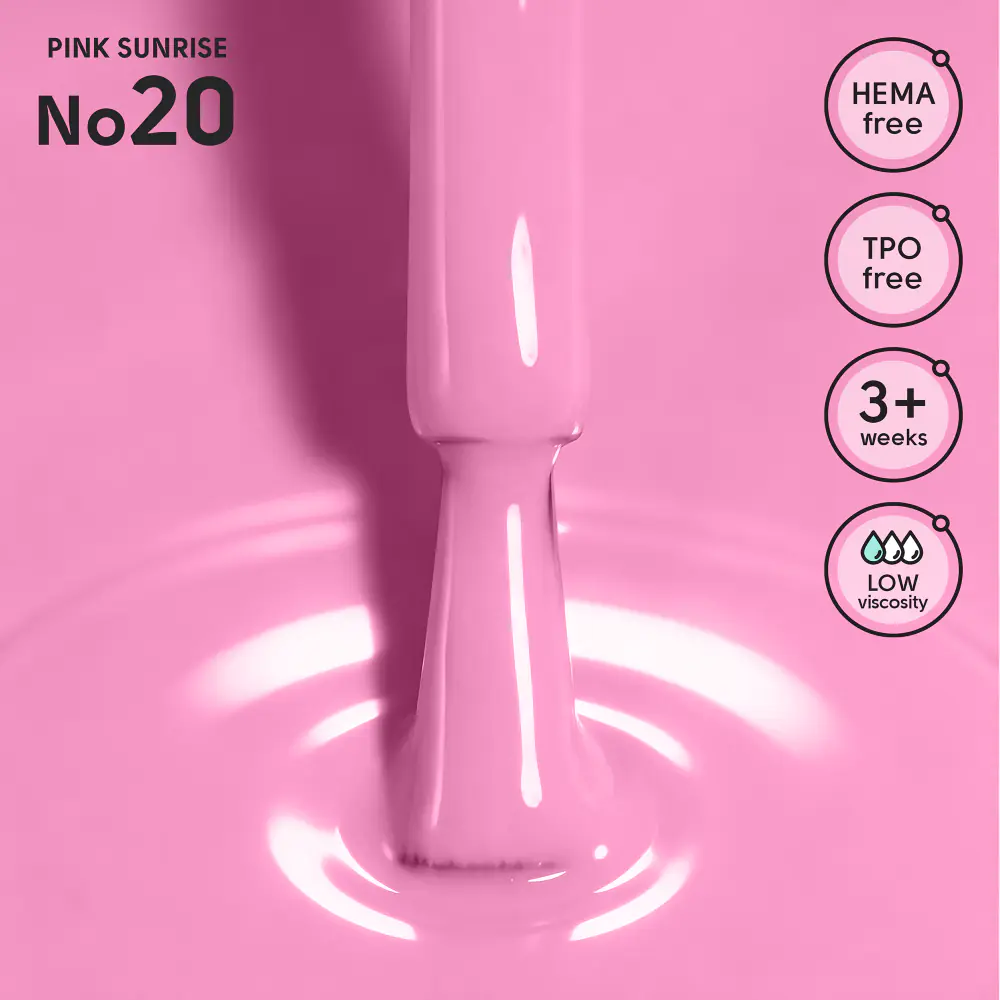 Гель-лак 20 Pink Sunrise Shelly 12 мл