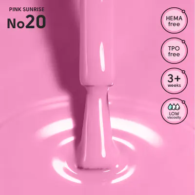 Гель-лак 20 Pink Sunrise Shelly 12 мл