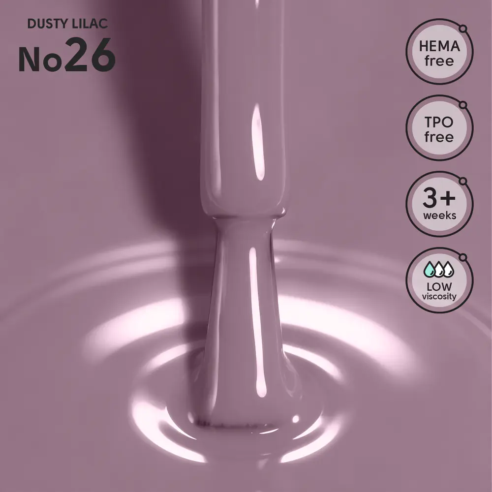 Гель-лак 26 Dusty Lilac Shelly 12 мл