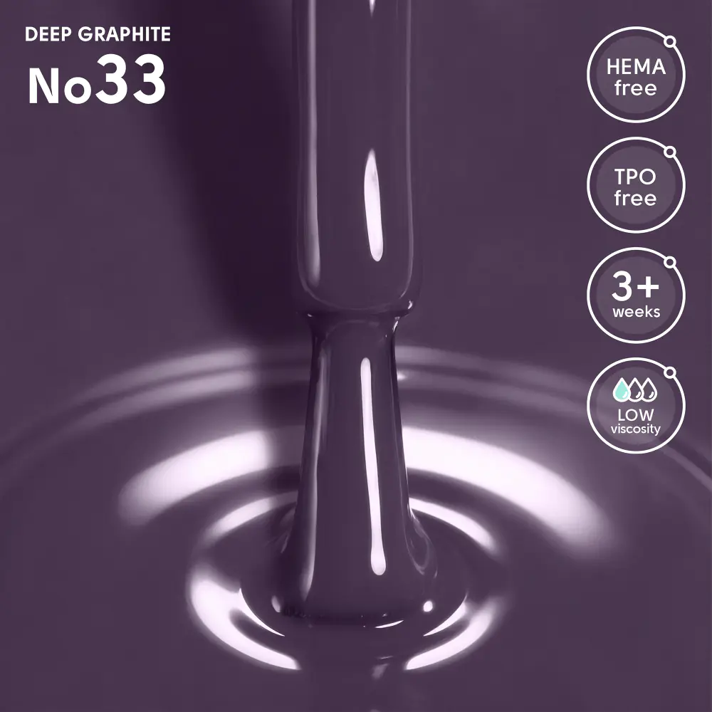 Гель-лак 33 Deep Graphite Shelly 12 мл