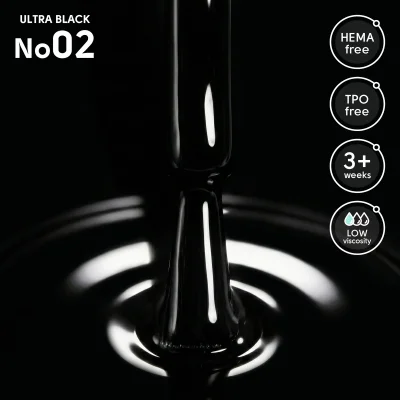 Гель-лак 02 Ultra Black Shelly 12 мл