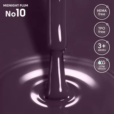 Гель-лак 10 Midnight Plum Shelly 12 мл