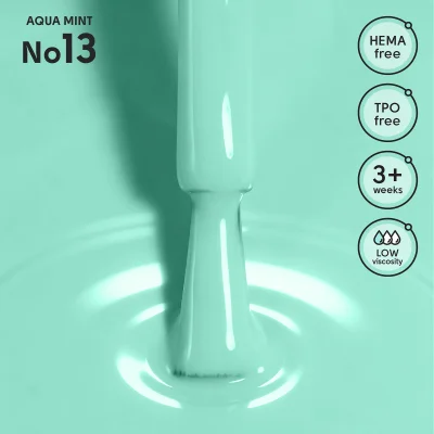 Гель-лак 13 Aqua Mint Shelly 12 мл