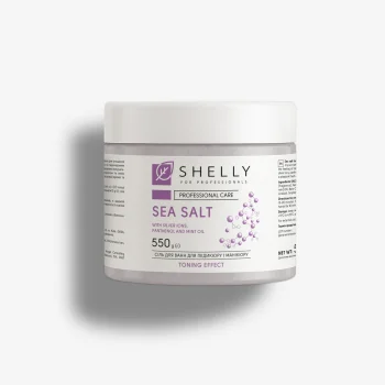 Сіль для ванн з іонами срібла, пантенолом та олією м'яти Shelly 550 г