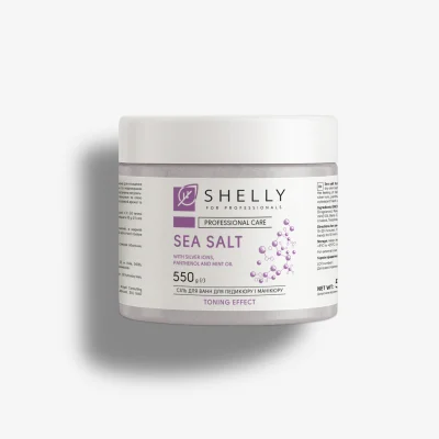 Сіль для ванн з іонами срібла, пантенолом та олією м'яти Shelly 550 г