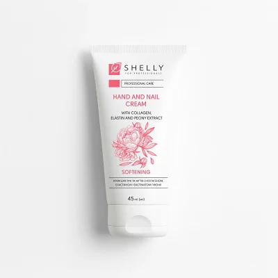 Крем для рук и ногтей с коллагеном, эластином и экстрактом пиона Shelly 45 мл